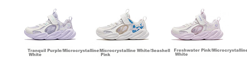 ERKE Children's Shoes, Girls' Sandals for Big And Small Kids, Hollow Beach Frame Shoes, Micro-Crystal White/Sea Shell Pink, Size 37 11