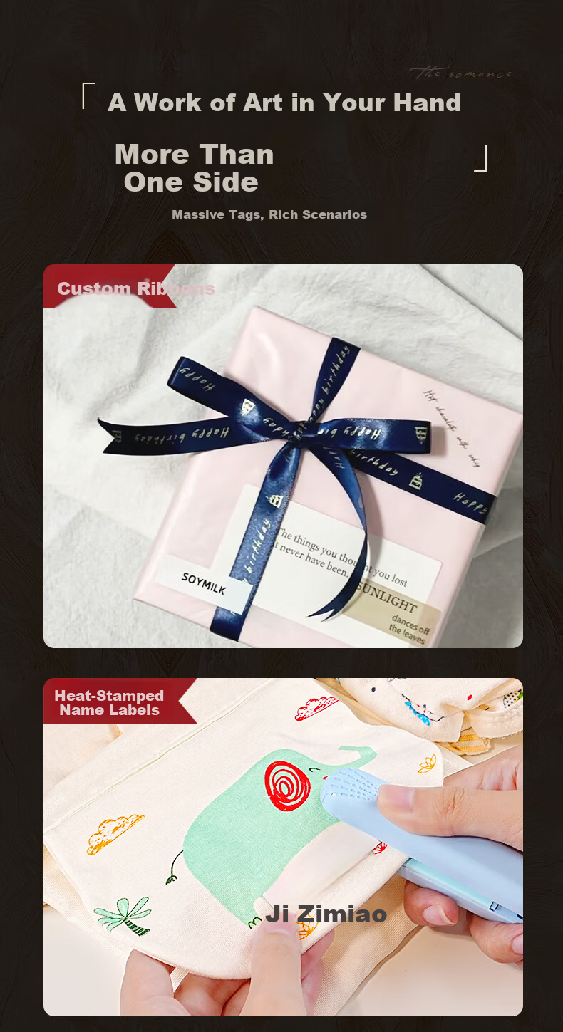 Aimo P15 Monet Garden Gift Box Women's Day Gift Heat Transfer Label Printer Home Carbon Ribbon Adhesive Name Sticker New Wedding Gift 9
