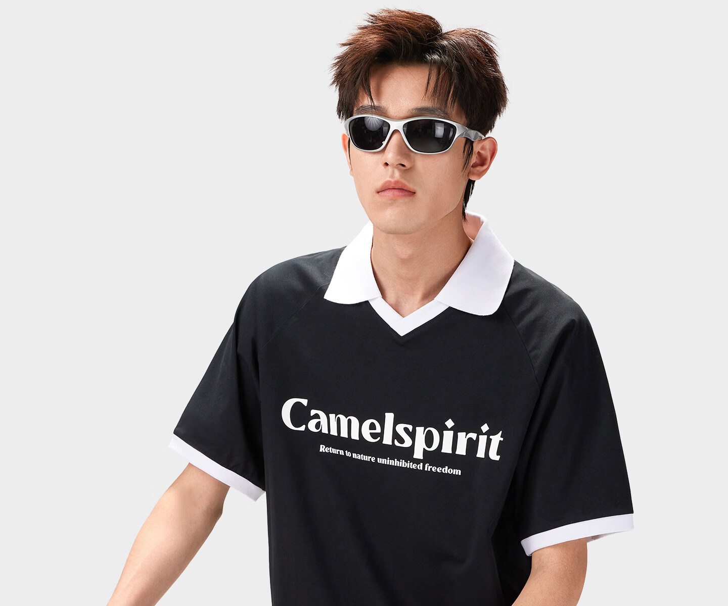 CAMEL [Three-Proof] Camel Outdoor Casual T-Shirt Unisex 26 Spring Summer Breathable Cotton T-Shirt Oil-Resistant Water-Repellent Shirt 50