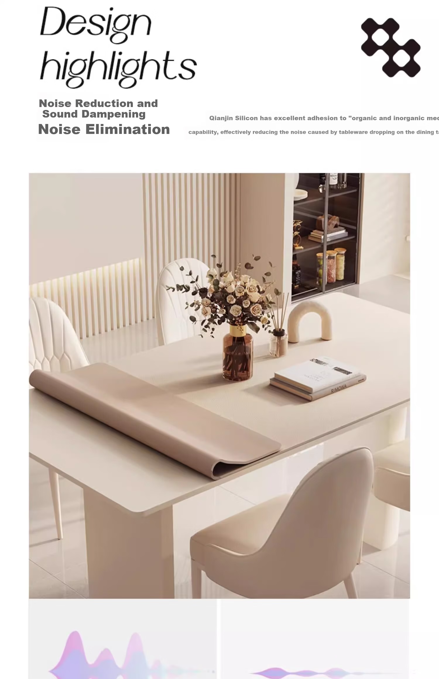 Yinshang Eco Silicon Dining Table Mat Oil-Proof Waterproof Heat-Resistant Wash-Free Table Mat Tablecloth Sideboard Kitchen Desktop Mat 16