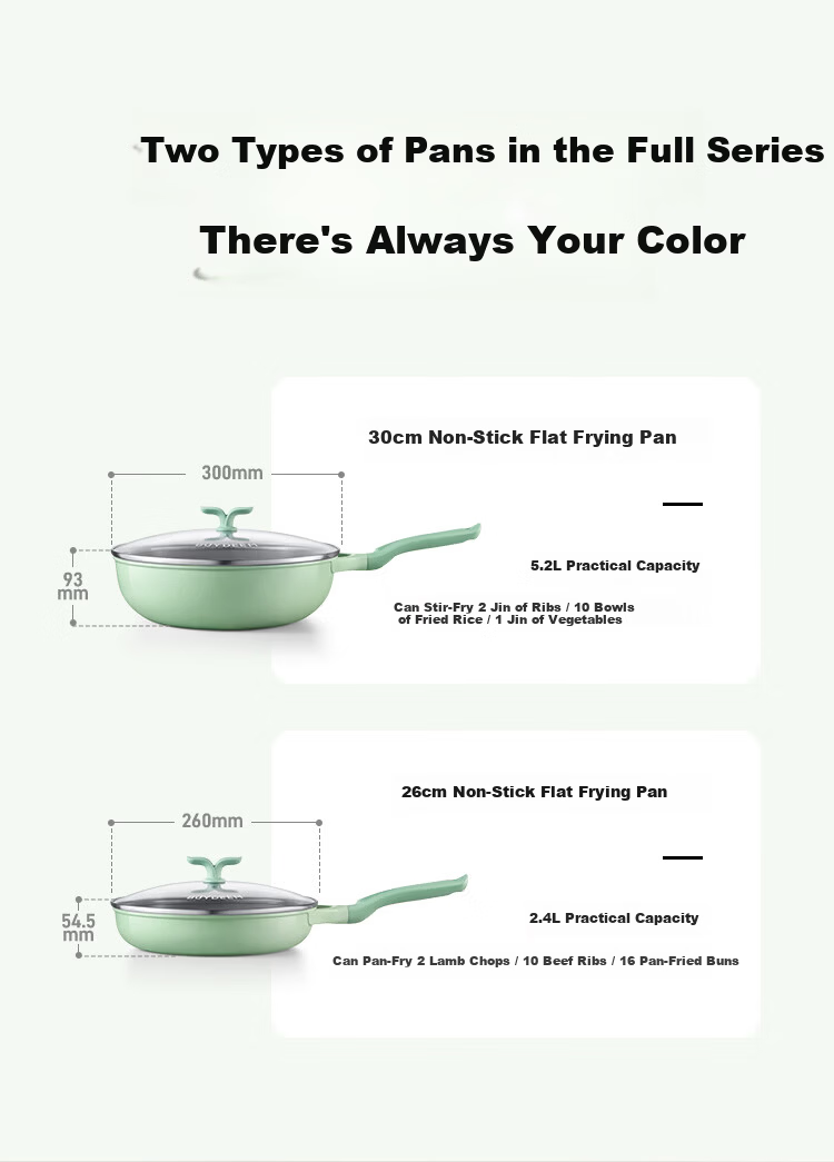 Buydeem Spring Bud Non-Stick Frying Pan 26cm Light Yellow for Induction and Gas Cooktops 9