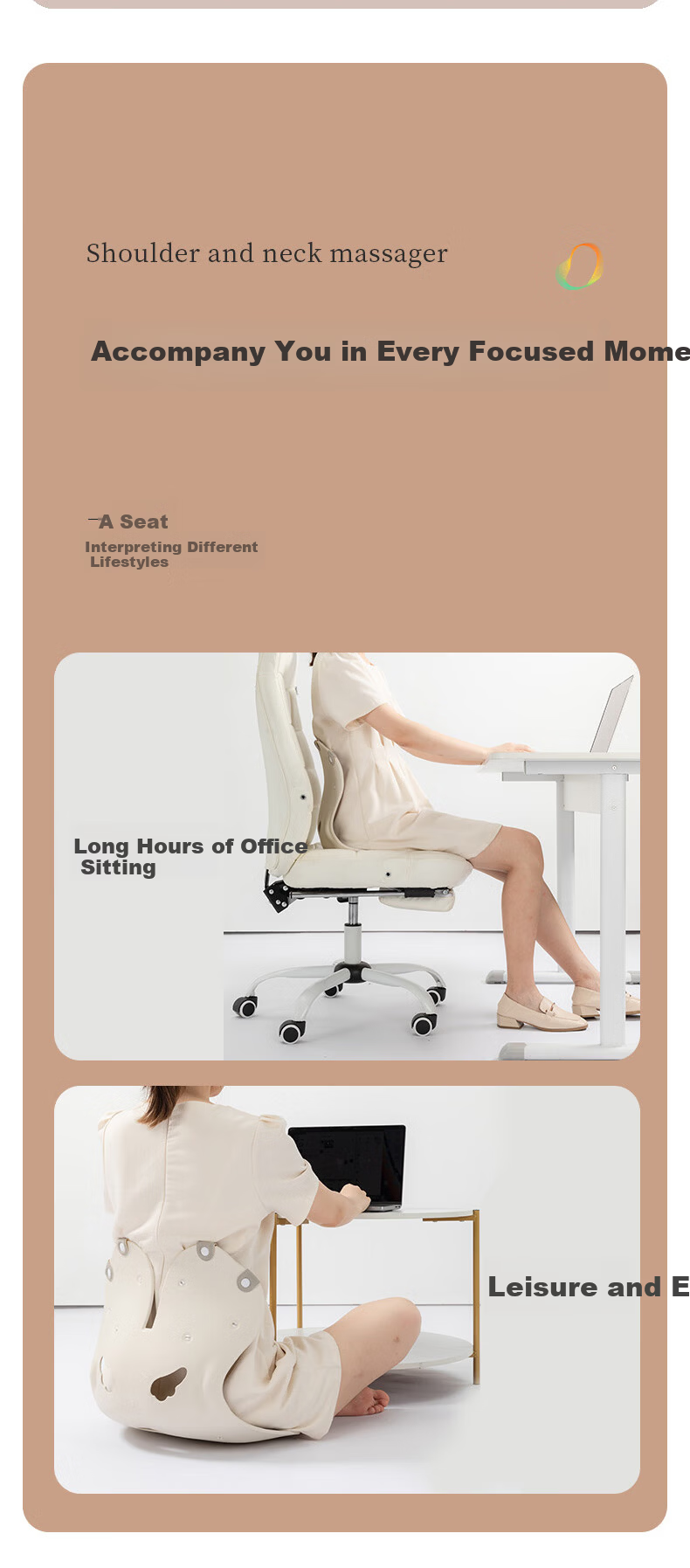Aimoshi Cloud Detachable Lumbar Support Seat Cushion AMS-KY001H 8