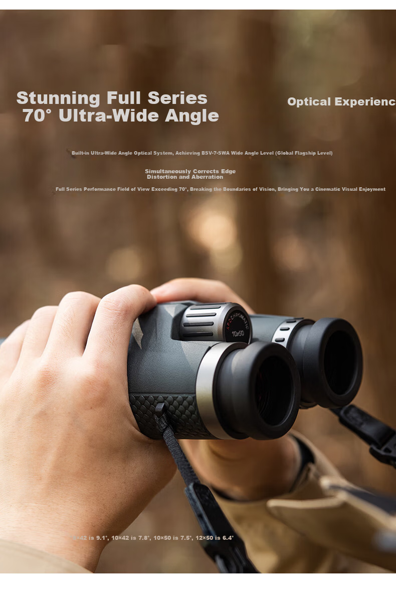 BOSMA Qinglong 10X42 APO 92% High Transmittance 70° Ultra Wide Angle Dual ED Field Flattening Magnesium Alloy HD Binoculars 10
