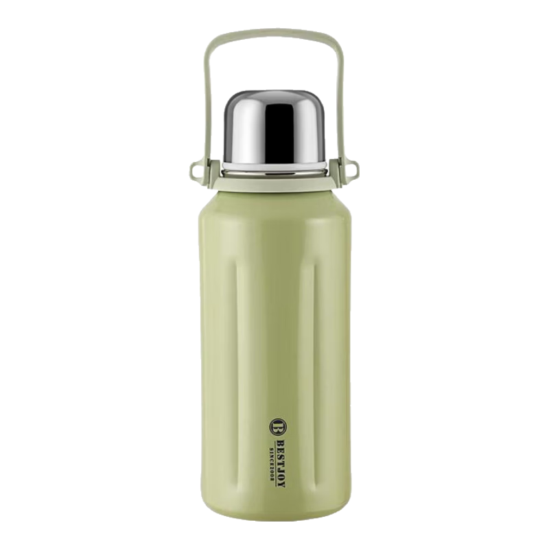 FUGURNG BESTJOY Insulated Mug Large Capacity Outdoor Sports Student Portable Tea Cup 316 Stainless Steel Handheld Cup Green 1000ml