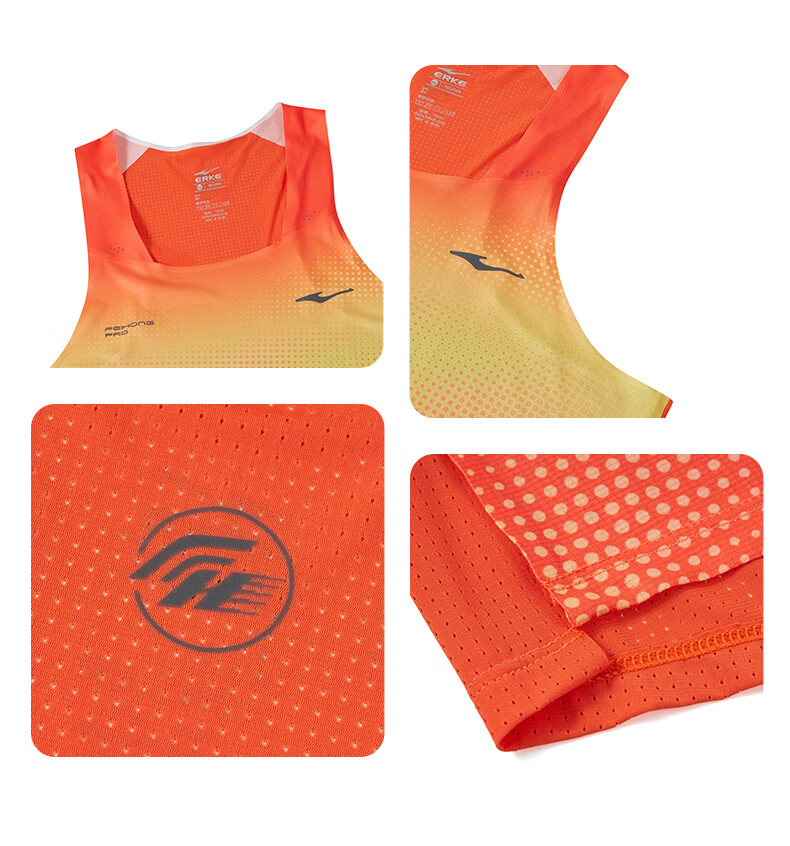 ERKE Feihong Pro Quick-Dry Running Vest Summer Sleeveless Moisture-Wicking Lightweight High-Elasticity Racing T-Shirt 18