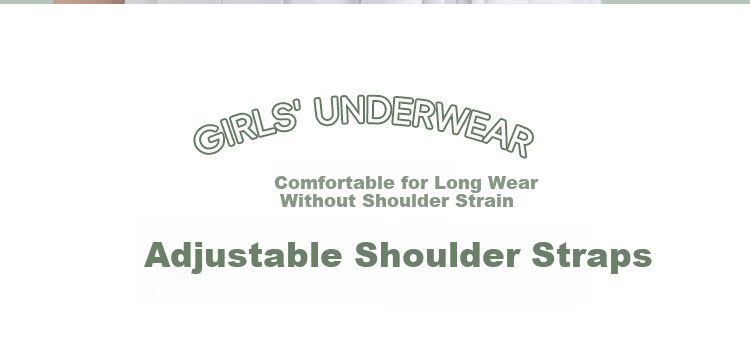 FitonTon 2-Pack Girls' Underwear Developmental Stage Elementary School Girls' Bras Stage 1 Anti-Peek Padded Cotton Vest 14