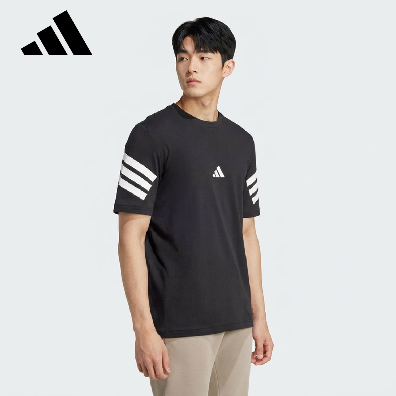 Adidas Men's Sports Style Series M FI 3S REG T Short Sleeve T-Shirt JD4877 Black XS