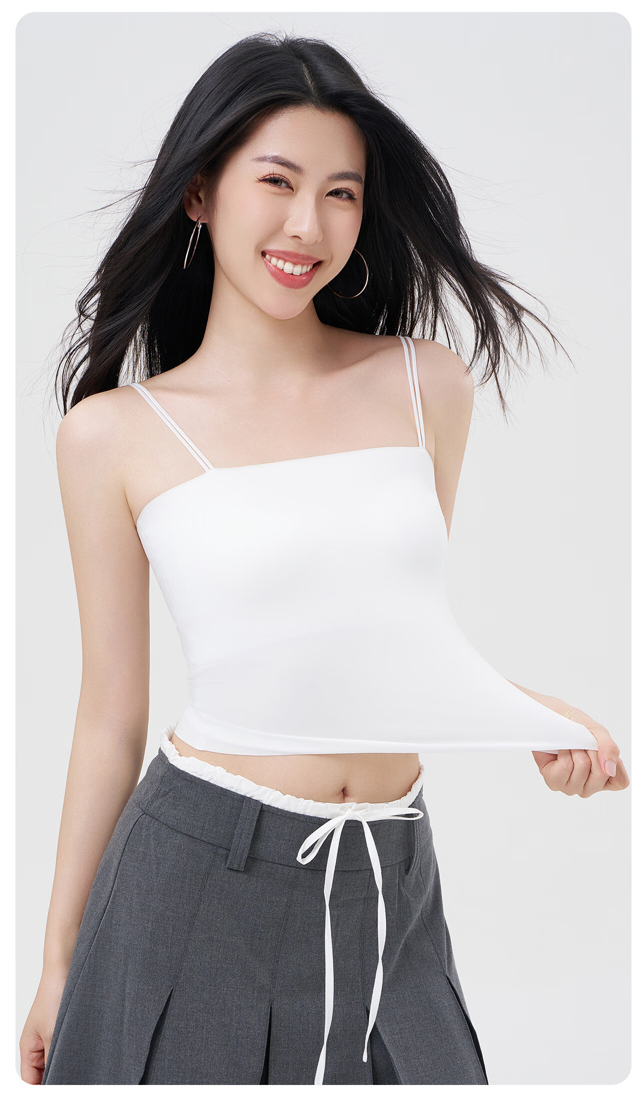 Miiow Ice Silk Camisole Pink Foundation Underwear Women Backless Seamless Invisible Skin Color Bra Integrated Anti-Exposure Tube Top Summer 16