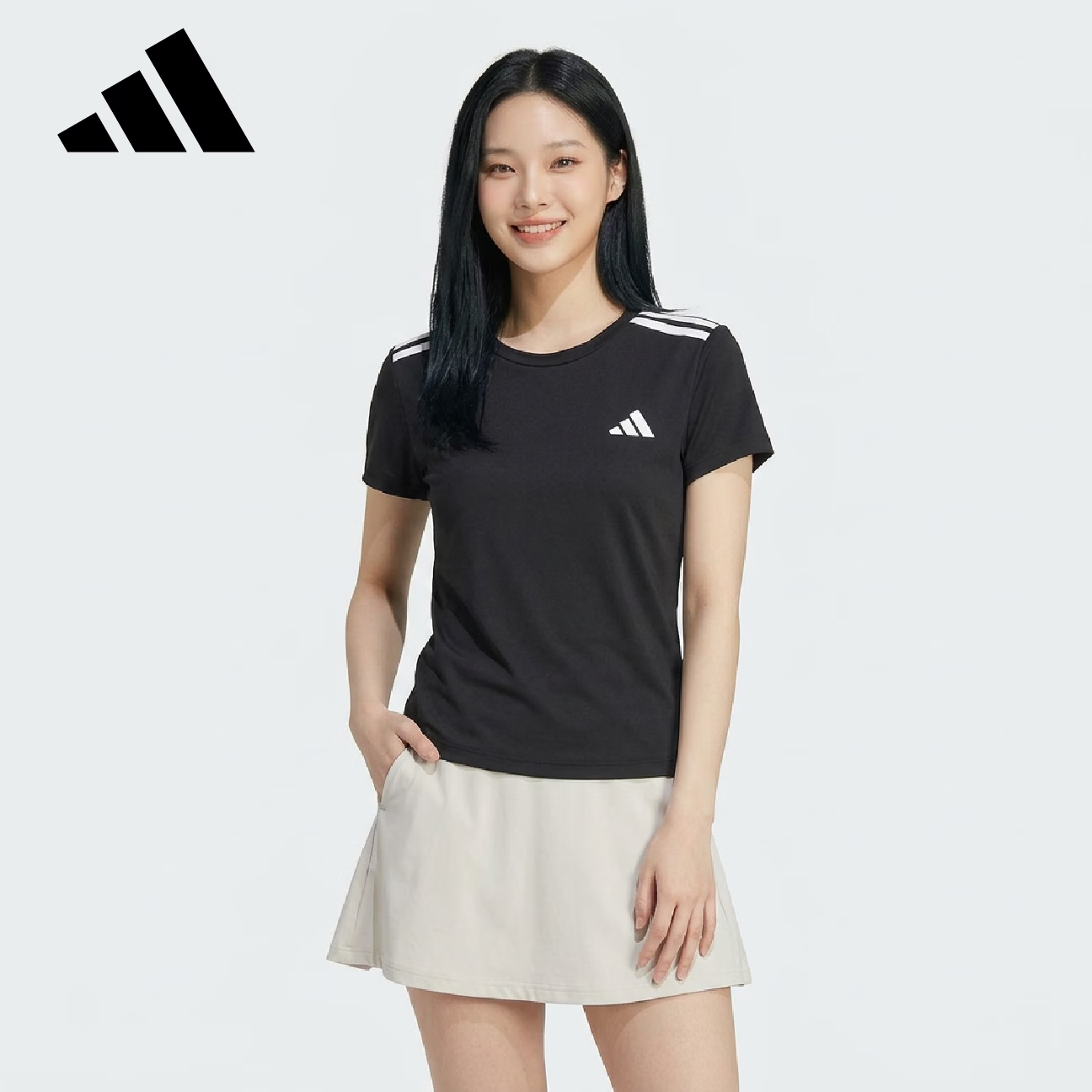 Adidas Women's Training Series HYG TEE Short Sleeve T-Shirt KC7639 Black XXS