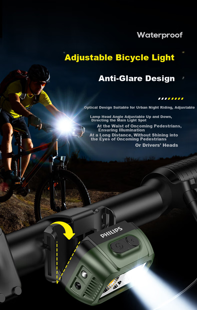 PHILIPS Bicycle Front Light Night Riding Lamp Mountain Road Bike Kids Riding Strong Flashlight Accessory SFL1341RHG 6