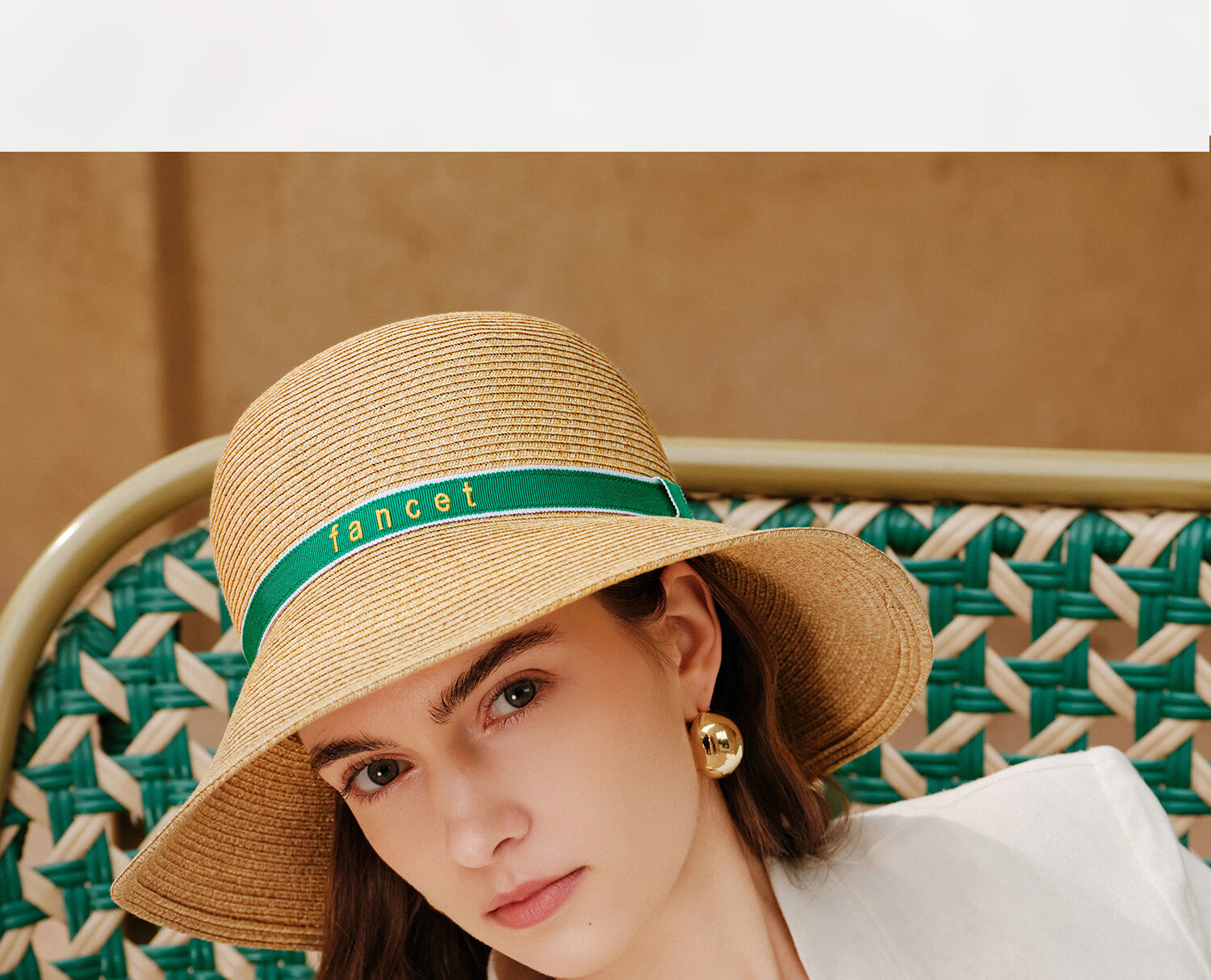 FANCET Women's Summer Straw Hat French Elegant Fisherman Hat Wide Brim UV Protection Beach Vacation Sun Hat 22