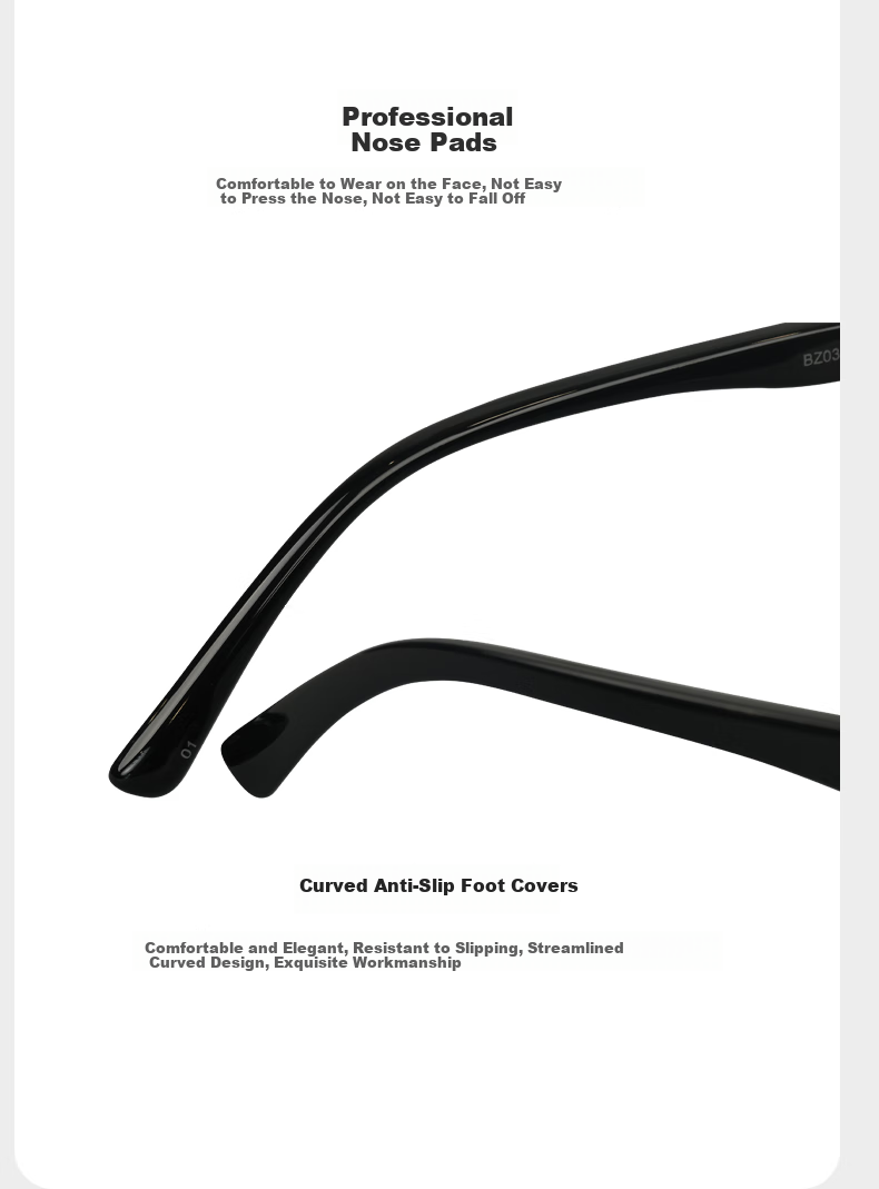 LOESY Versatile Slimming Fashion Polarized Sunglasses UV Protection Driving Black Frame Black Gray Nylon Non-Polarized 14