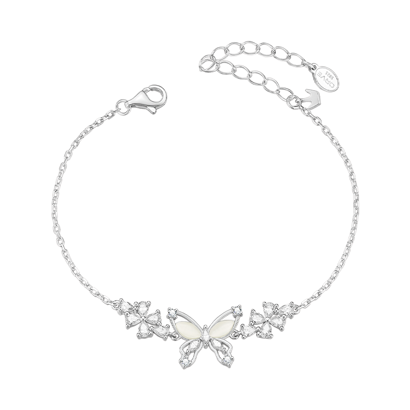 Disney Butterfly Sterling Silver Bracelet for Women Luxury Niche Delicate Birthday Gift for Girlfriend and Best Friend