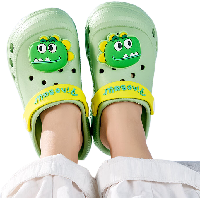 Cheerful Mario Dinosaur Baby Clog Sandals Children's Summer Slippers Boys Girls Non-Slip Toddler Outdoor Sandals