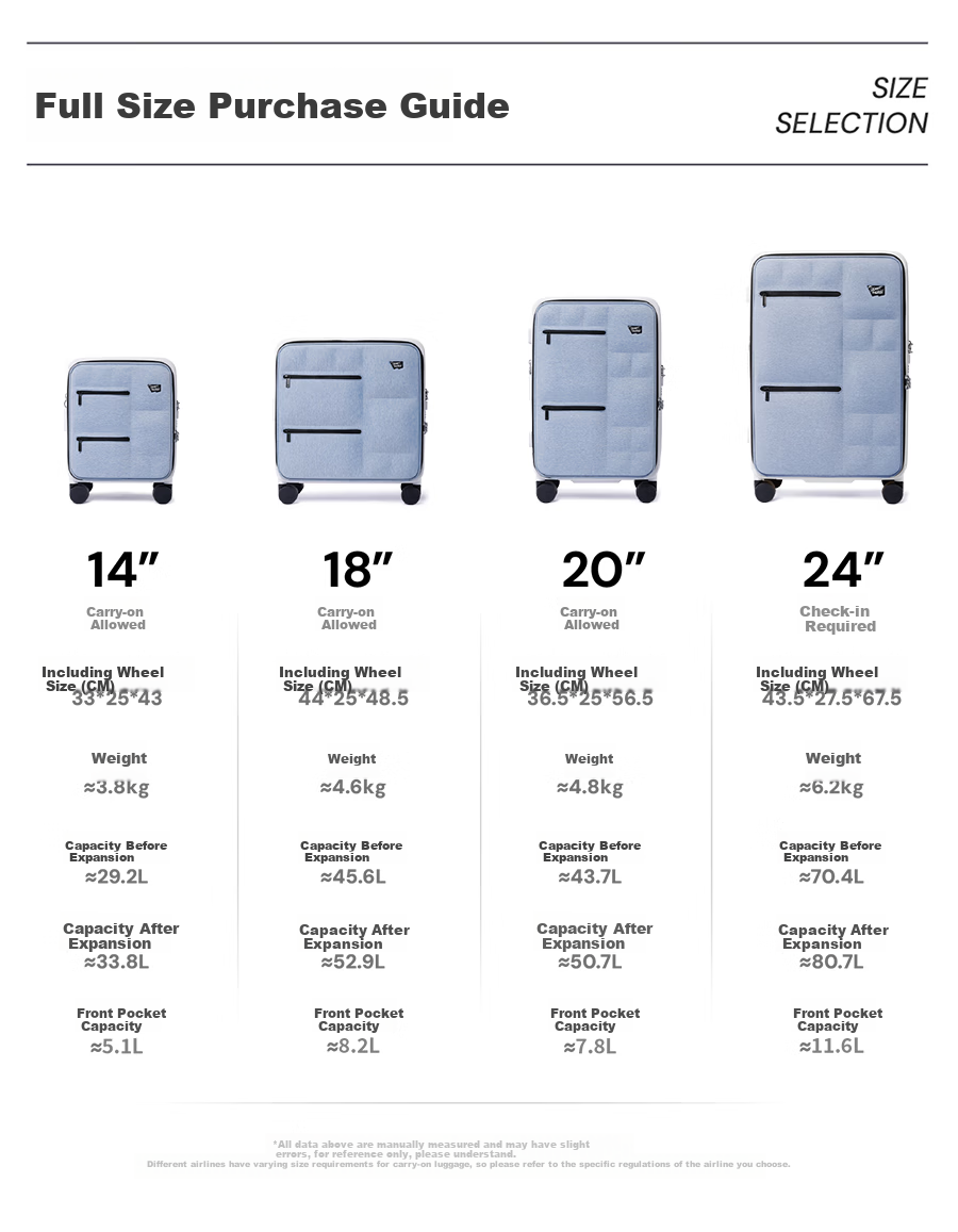 Openwater Front-Opening Large Capacity Expandable Trolley Business Carry-On Suitcase Phantom Black 14 Inch 20