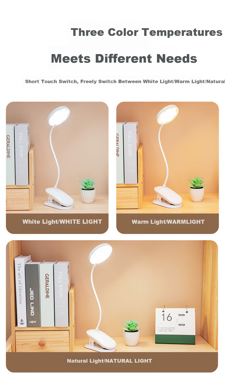 HP Precision Eye Protection Study Pen Holder Desk Lamp AA Grade Student Kids Reading Bedside LED Rechargeable Desk Light 4