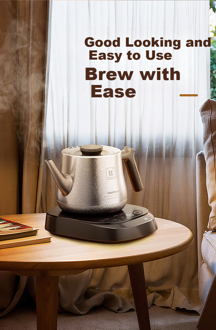 KAMJOVE Pure Titanium Electric Kettle Fully Automatic Bottom Water Supply Electric Kettle New Model Temperature Control Integrated Automatic Electric Kettle AI-95 for Boiling Water and Brewing Tea 13