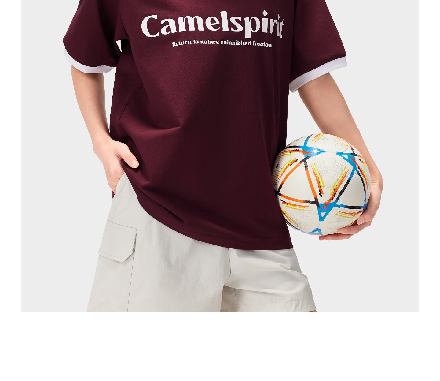 CAMEL [Three-Proof] Camel Outdoor Casual T-Shirt Unisex 26 Spring Summer Breathable Cotton T-Shirt Oil-Resistant Water-Repellent Shirt 35