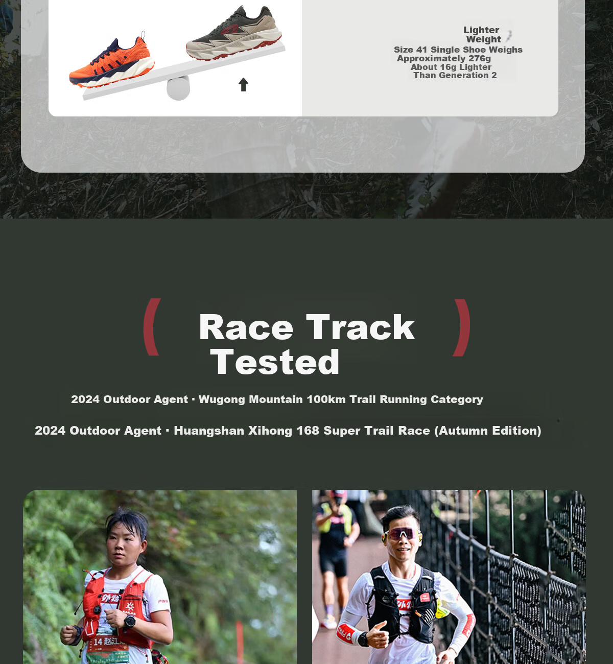Huwaitegong Outdoor Long-Distance Trail Running Shoes for Men And Women, Jingzhe 3 TR-FLY3.0, Not Huang, Size 41 4