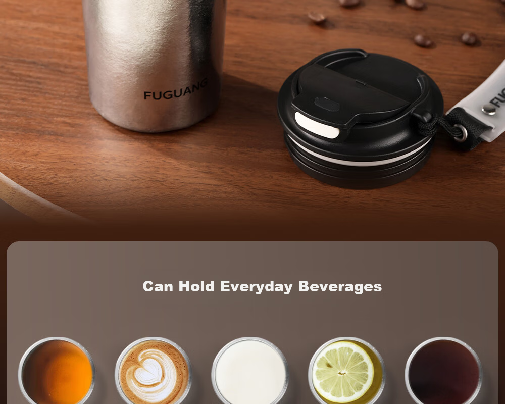 Fuguang Pure Titanium Inner and Outer Coffee Thermos Cup Portable Water Bottle High-End Office Tea Cup Gift 560ML 6
