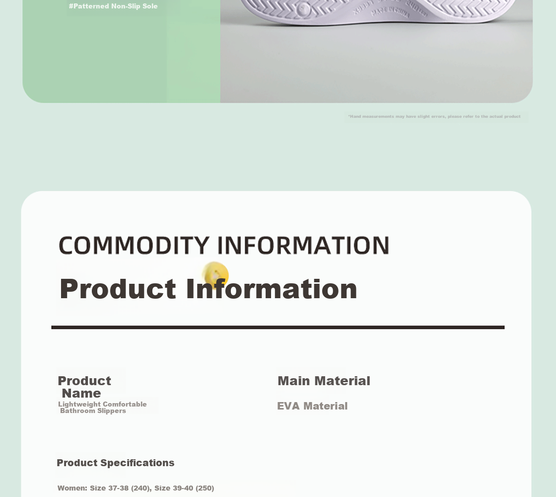 MINISO Lightweight Comfort Series Bathroom Slippers Couple Home Shoes Cloud Mist Purple Size 39-40 14