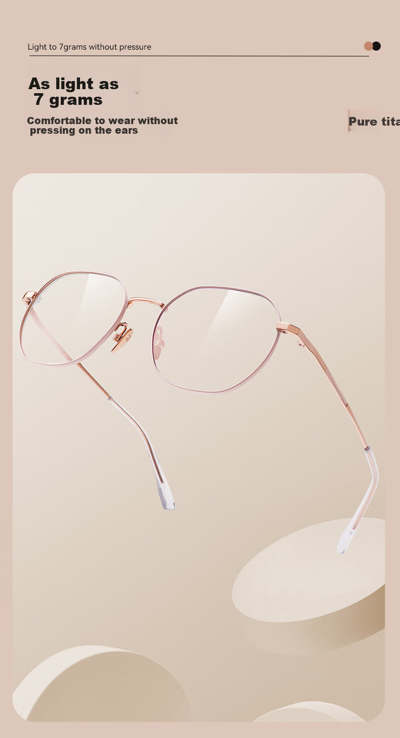 Xiyanghong Pure Titanium Reading Glasses for Women, Fashionable High-End Anti-Blue Light Mother's Day Gift for Mom, New Model E301 200 Degrees 2025 6