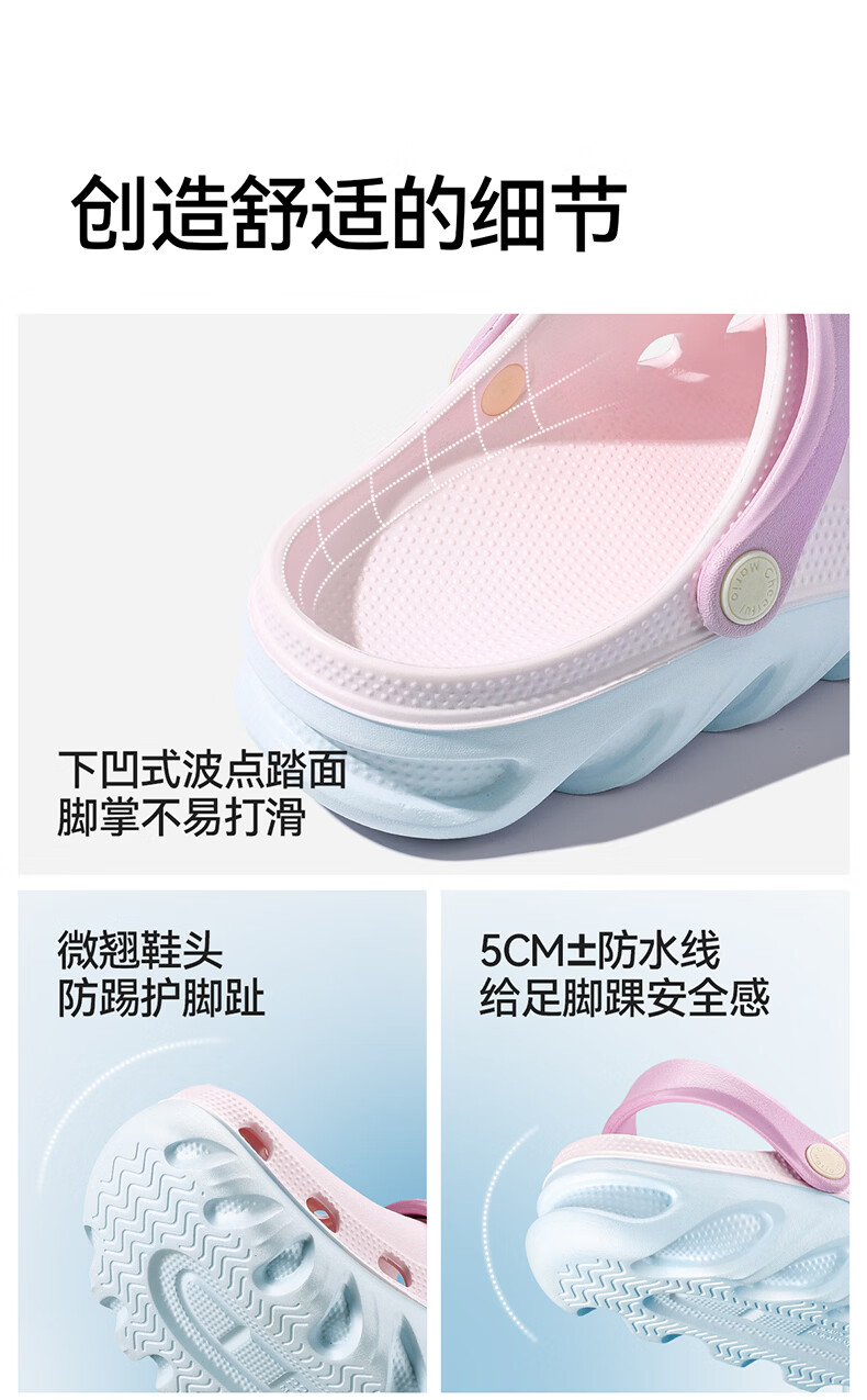 Cheerful Mario Kids Hole Shoes Girls Summer 2026 New EVA Beach Slippers Big Kids Parent-Child Outdoor Sandals 6