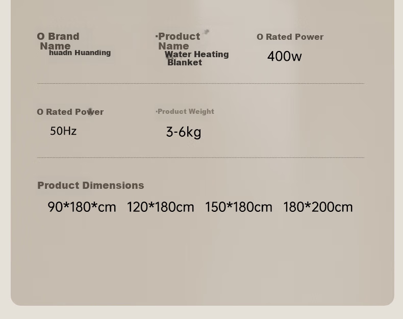 Huanding x JDear JD.com Co-branded High-Temperature Power-Off Warm Spring Double Water Heating Blanket 1.8*2.0m 21