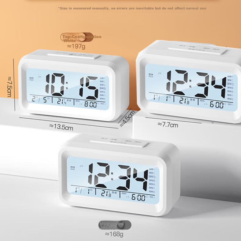 Bangu Mountain Electronic Alarm Clock Large Screen Big Digits Smart Battery Night Light Creative Kids Student Use 8