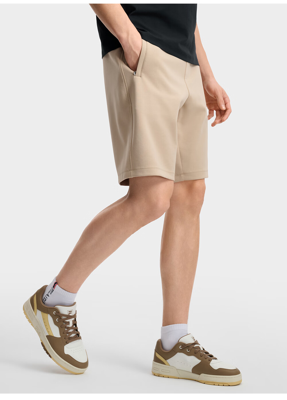 FILA Official Men's Knitted Five-Point Shorts 2026 Summer Tennis Sports Sun Protection Shorts 28