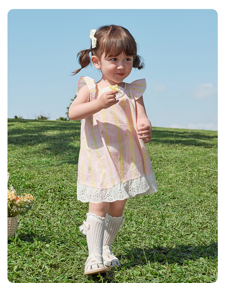 Balabala Kids Dress Baby Princess Dress 2026 Summer New Girls Cotton Sweet Cute Skirt 21