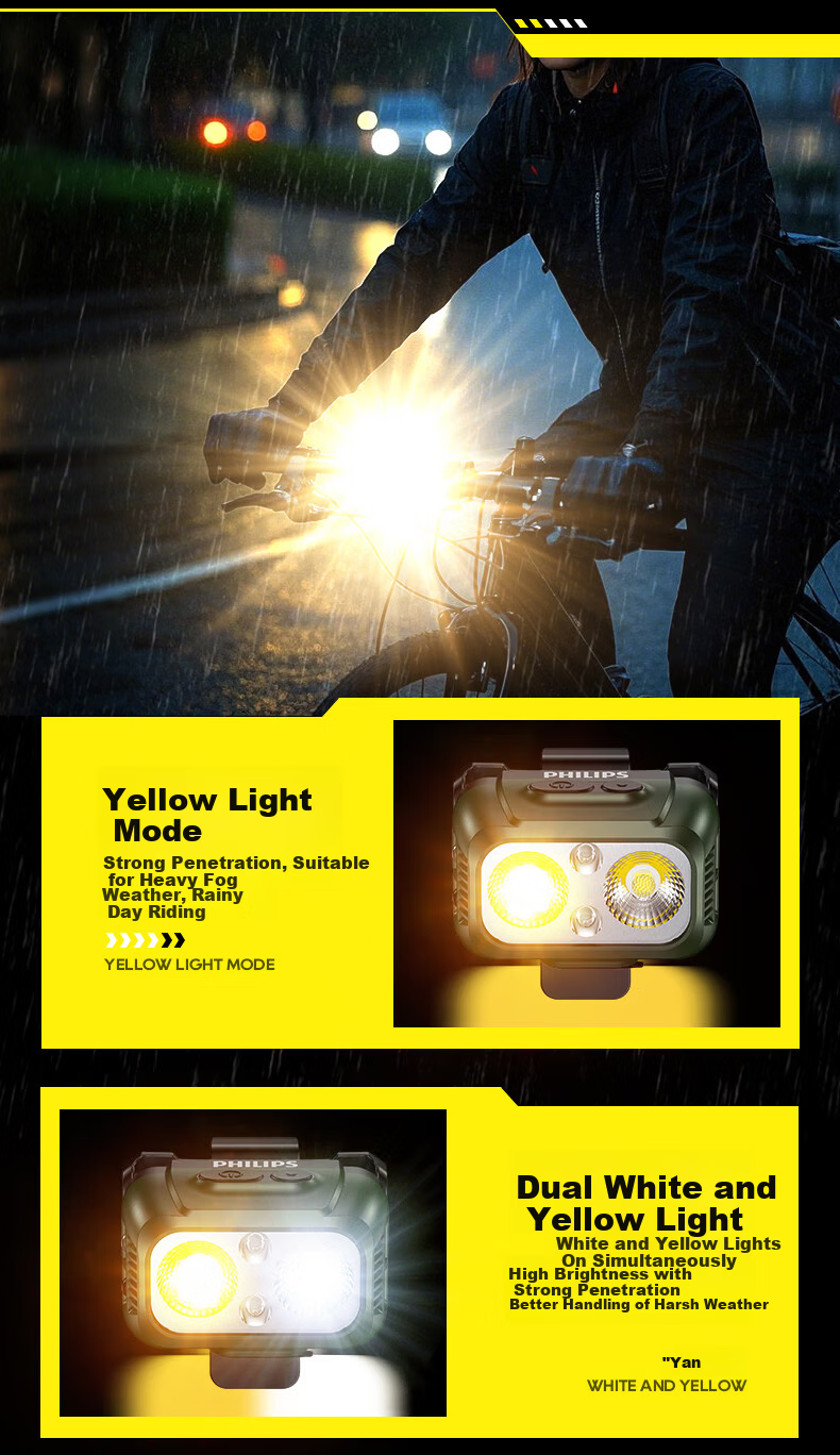 PHILIPS Bicycle Front Light Night Riding Lamp Mountain Road Bike Kids Riding Strong Flashlight Accessory SFL1341RHG 8