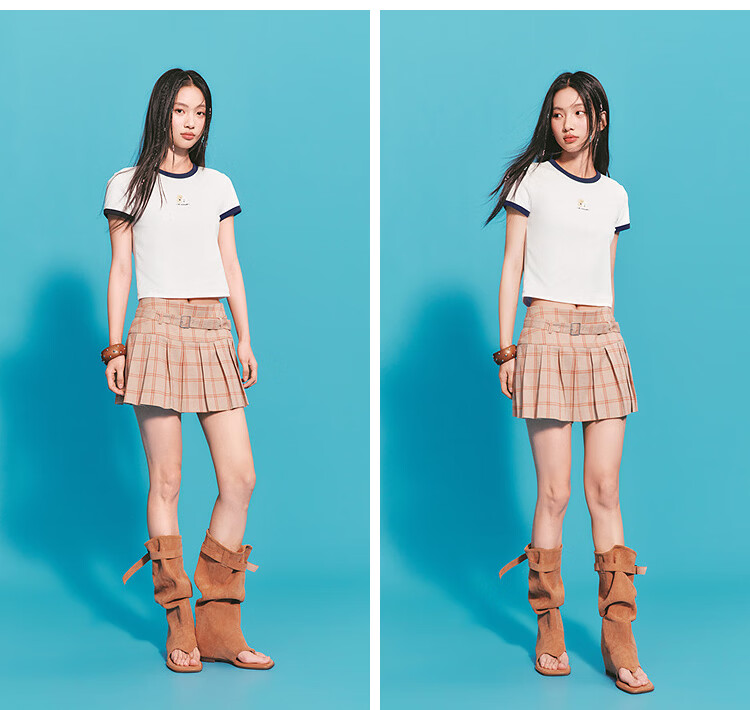 Semir Mall Edition | Illustrator Collaboration Women's Short Sleeve T-Shirt Summer Crop Slim Fit 2026 Top 101326100029 23