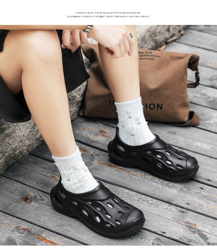 California Bulls Men's Premium Spring Summer Outdoor Breathable Closed-Toe Sandal Clogs Black Size 42-43 7