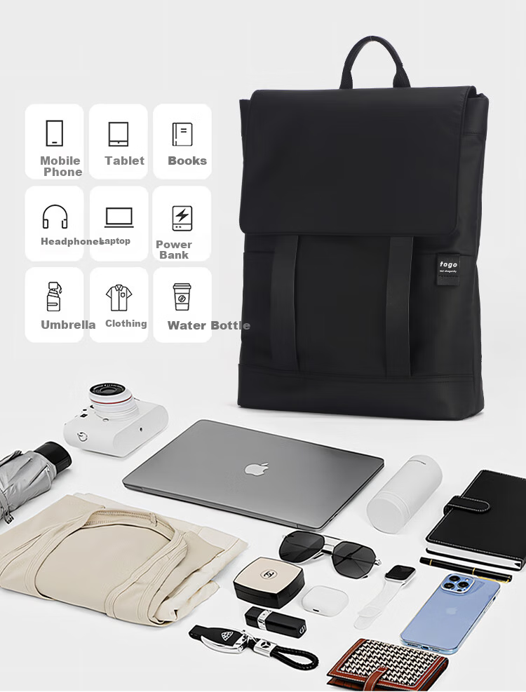 Red Dragonfly Men's Backpack Travel Laptop Bag Outdoor Waterproof Business Commuter Backpack 9412S0351 Black 10