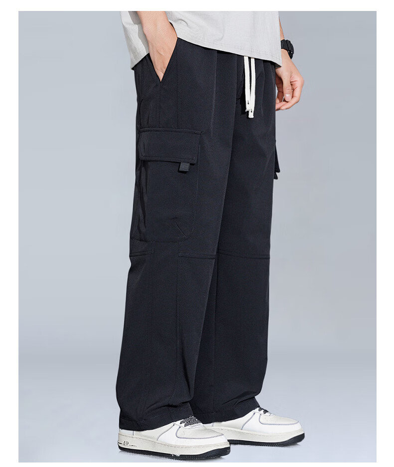 Warrior Men's Outdoor Windproof Waterproof Cargo Pants Straight Loose Casual Hiking Trousers 4