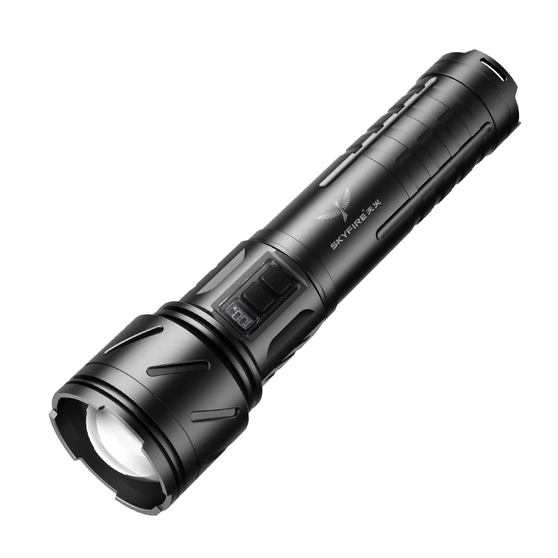 Tianhuo High-Power LED Flashlight, Super Bright, Long Battery Life, Large Capacity Rechargeable, Zoomable, Outdoor Night Climbing Special