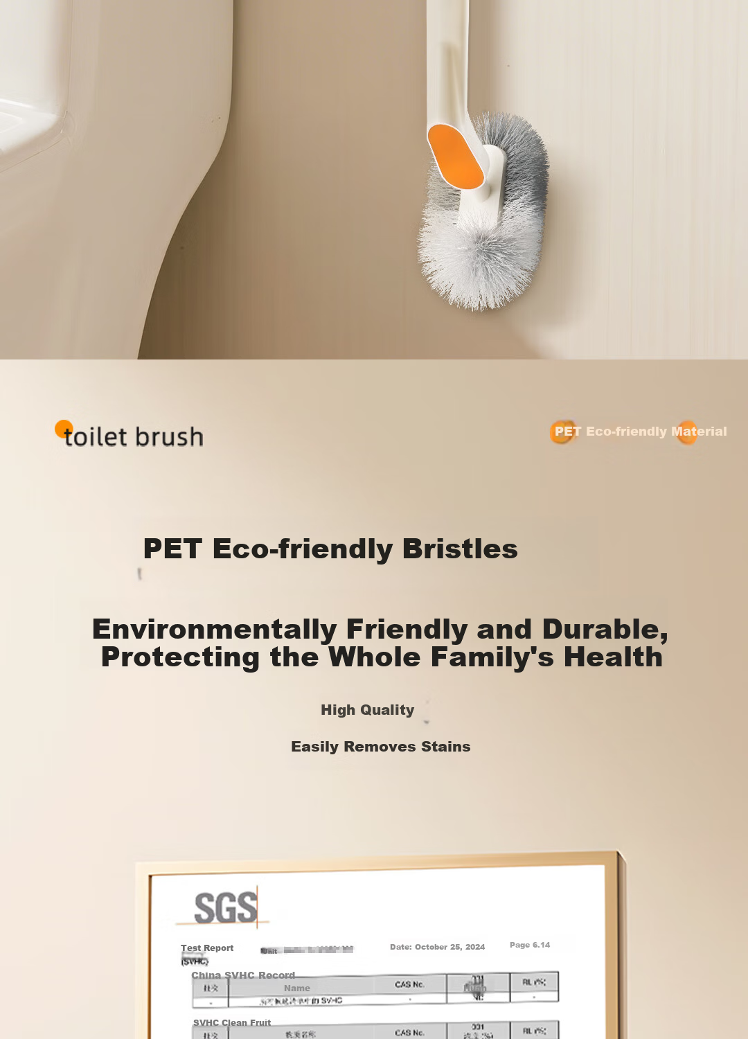 Deli S-Shaped Elbow Toilet Brush Wall-Mounted No-Drill Groove Cleaning Toilet Scrubber 11