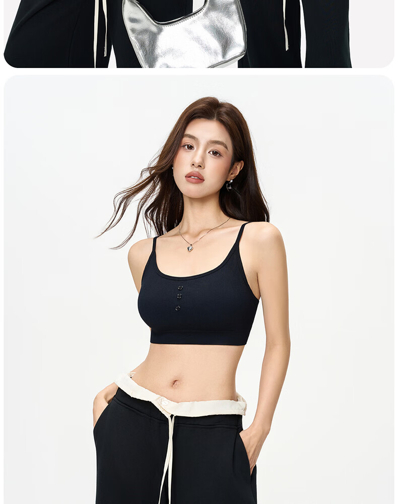 Free Style Modal Camisole Tank Top for Women with Padded Bra, Spring Summer, Beautiful Back, Inner Layer, Outerwear, No Bra Needed 18
