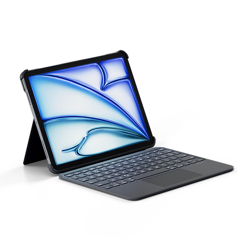 COOLSTART Compatible with IPad Air 8/7/6/5/4 Magic Keyboard, Double-Sided Clip for 2026/25 Models, 11-Inch Magnetic Bluetooth M4, Apple Tablet Protective Case, Sleep/Wake Function, Black