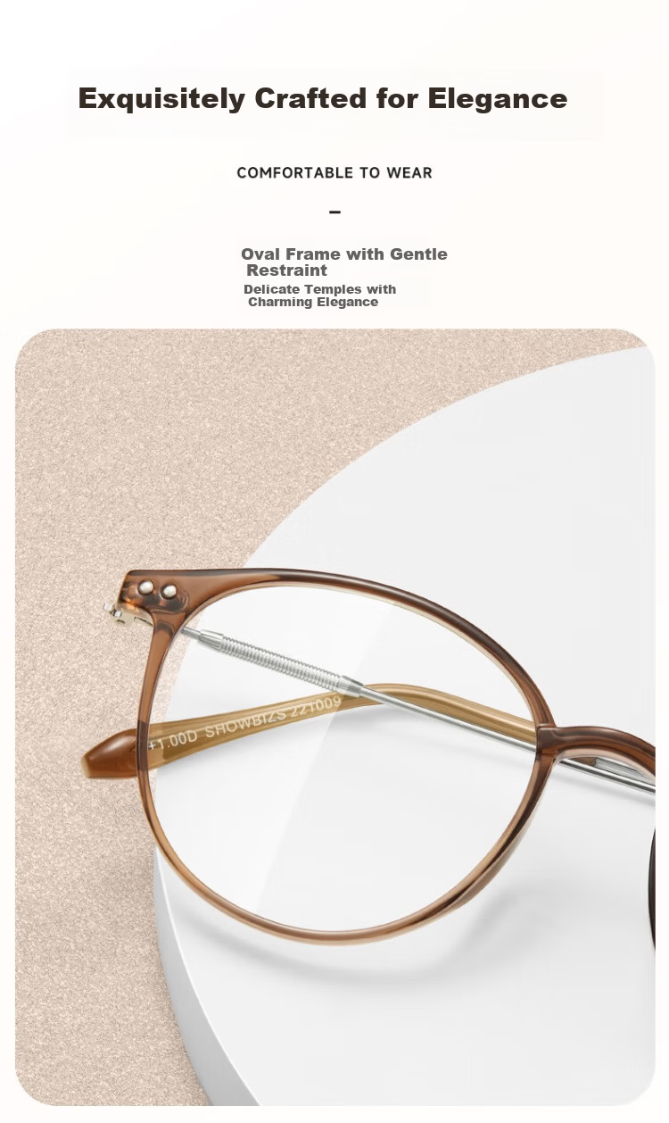 SHOWBIZS Women's Blue Light Blocking Reading Glasses Large Frame Elegant Lightweight Comfortable Elderly High Definition 1954 5