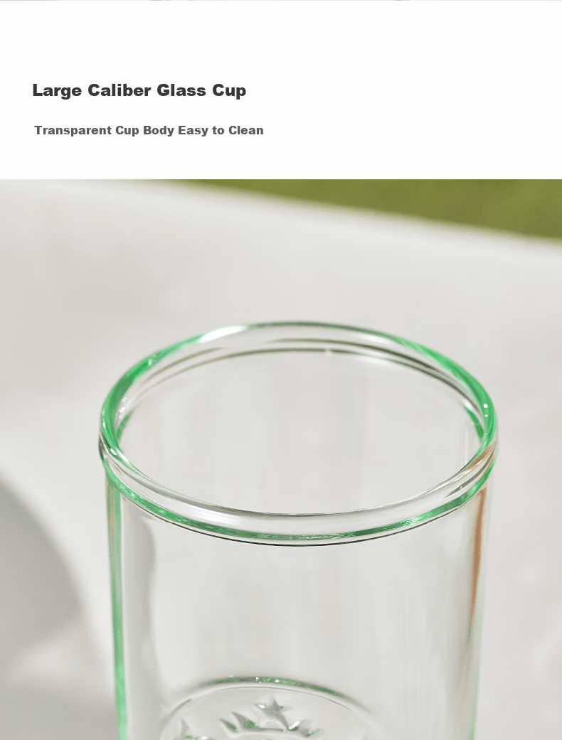 Starbucks Mint Green Series Triangular Glass Straw Cup 473ml Coffee Tea Water Cup Women's Day Gift 3