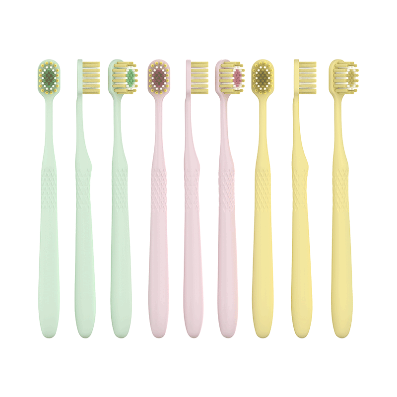 JD Jingzao All-Effect Platinum Pro Fine Tooth Wide Thin Tea Anti-Sensitivity Toothbrush 4-Pack Soft Bristles for Adults Relieves Sensitivity and Reduces Bleeding