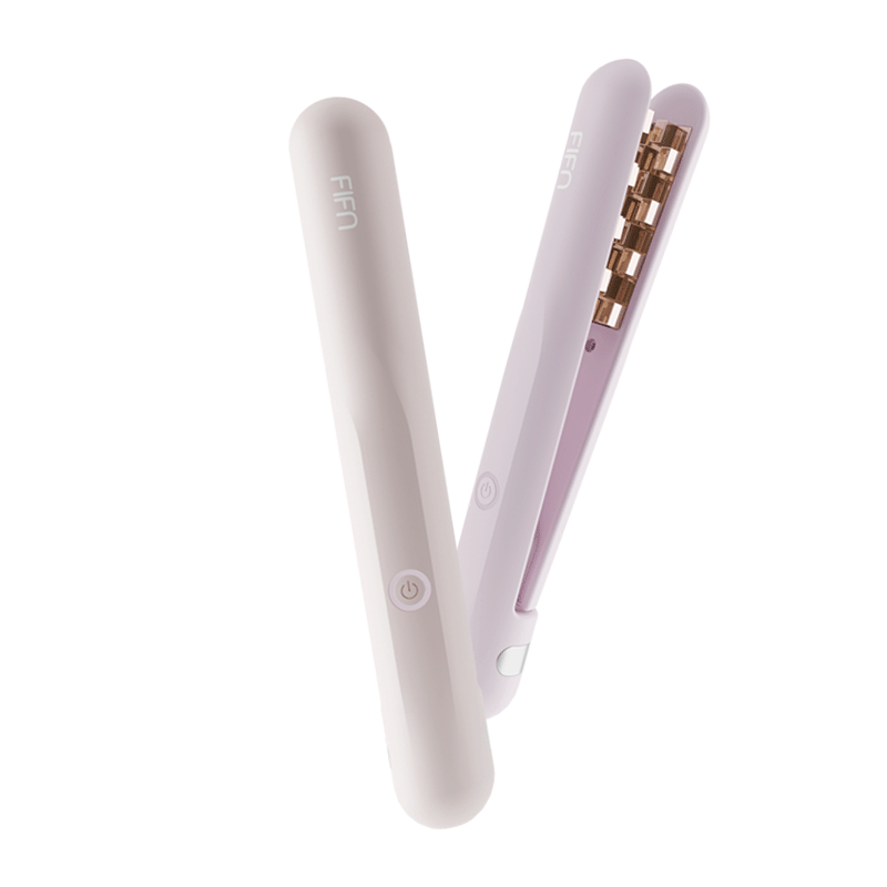 FIFN Volumizing Corn Clip Curling Iron Hair Root Lifting Tool High Crown Hair Volumizer Corn Perm Misty Pink 520 Gift for Girlfriend
