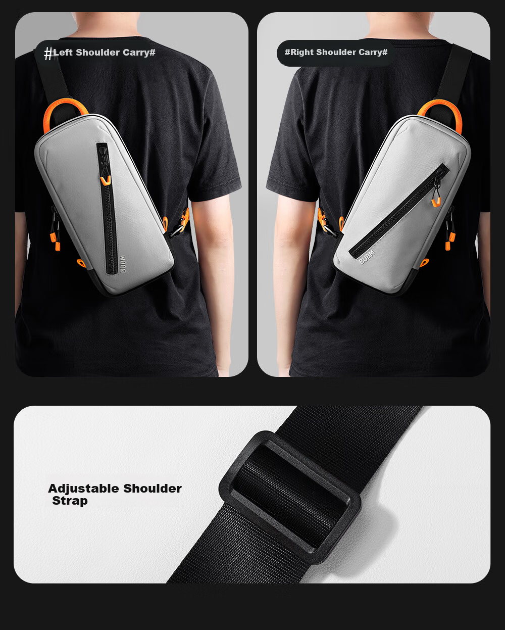Biyoumei Switch 2 Storage Bag Crossbody Shoulder Cartridge Game Accessories Protective Handheld Storage NS Chest Bag Cool Black 6