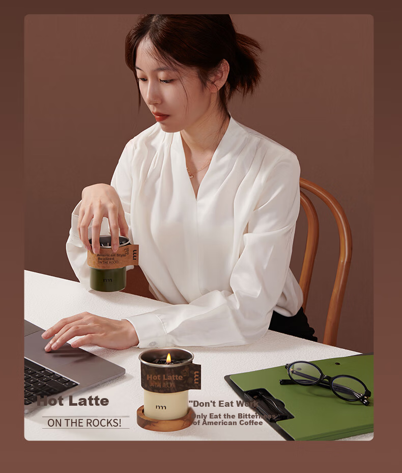 EMMA MOLLY Coffee Addiction Scented Candle 220g Bedroom Indoor Fragrance New Wedding Birthday Valentine's Day Gift for Women 22
