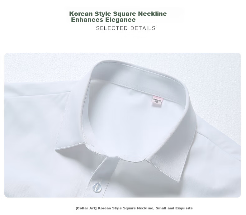 ROMON [Bamboo Fiber, Wrinkle-Resistant, Slightly Elastic] Long-Sleeve Shirt for Women, Slim Fit Professional Wear, Business Base Layer, Work Uniform Blouse 6