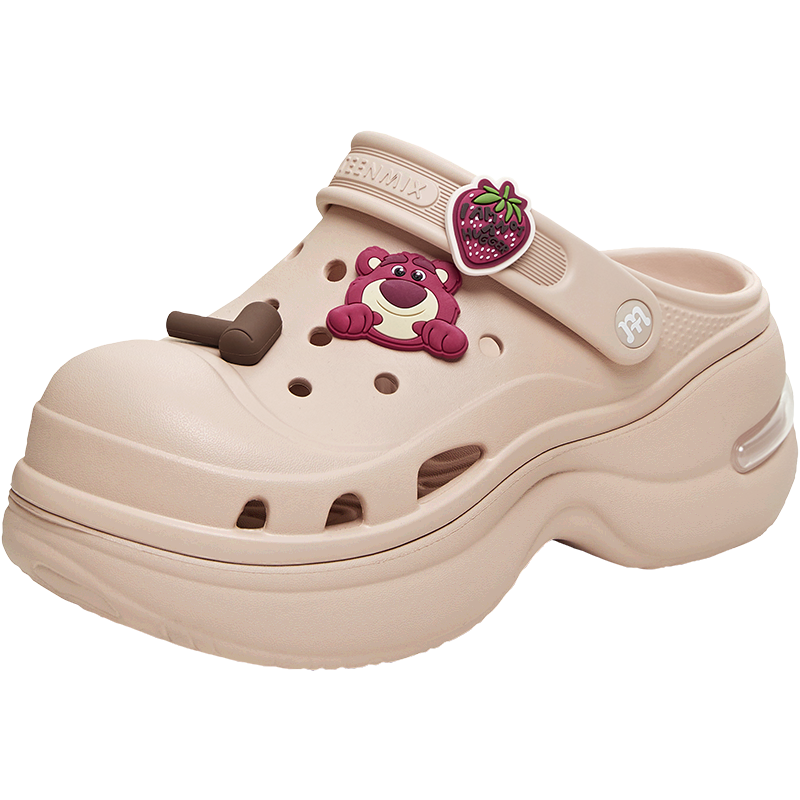 Tianmeiyi Zootopia Collaboration Jelly Bean Clog Women's Thick Sole Height Increasing Open Toe Sandals