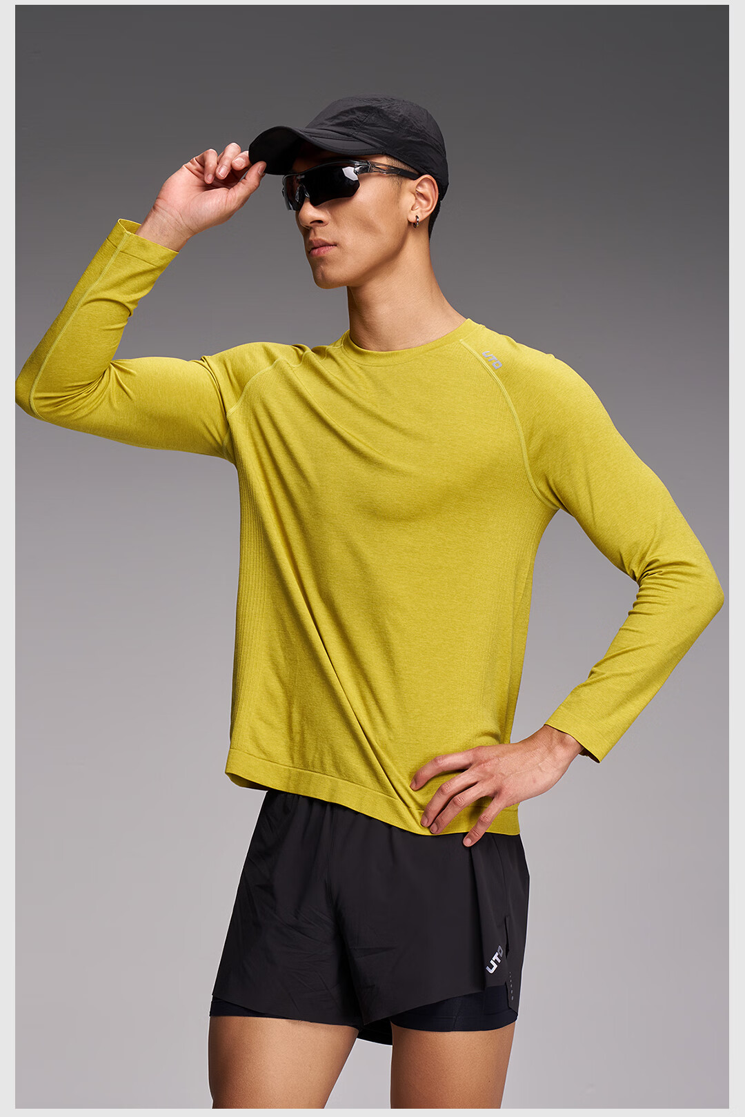 UTO Xiangfeng Quick-Dry Long Sleeve Outdoor Trail Running Hiking Sports T-Shirt Mustard Yellow (Men's) L 15
