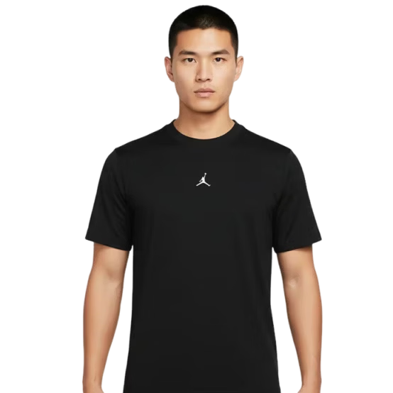 Jordan Men's Short-Sleeve T-Shirt, Fashionable Trendy Versatile Sports Casual Short-Sleeve IF0883-010 Black L Breathable Versatile